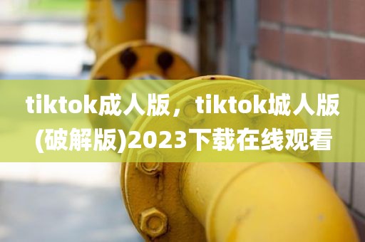 tiktok成人版，tiktok城人版(破解版)2023下载在线观看