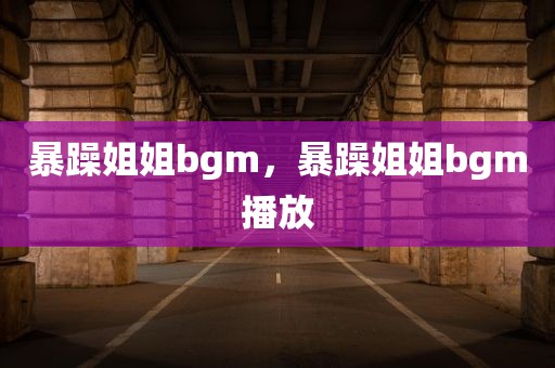 暴躁姐姐bgm，暴躁姐姐bgm播放