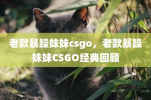 老款暴躁妹妹csgo，老款暴躁妹妹CSGO经典回顾