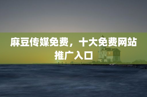 麻豆传媒免费，十大免费网站推广入口