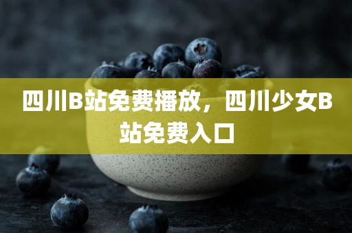 四川B站免费播放，四川少女B站免费入口