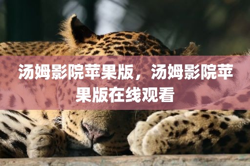 汤姆影院苹果版，汤姆影院苹果版在线观看