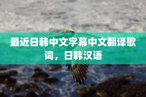 最近日韩中文字幕中文翻译歌词，日韩汉语