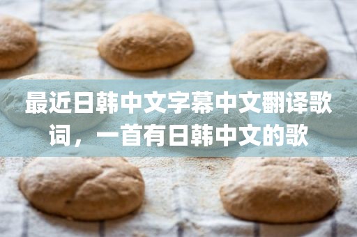 最近日韩中文字幕中文翻译歌词，一首有日韩中文的歌
