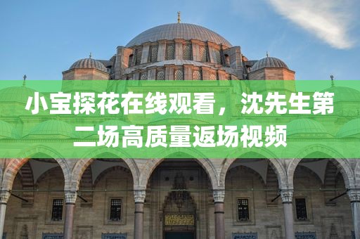 小宝探花在线观看，沈先生第二场高质量返场视频