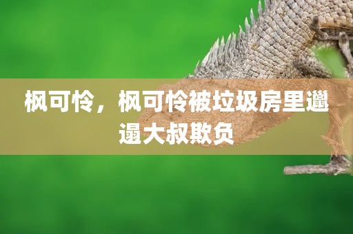 枫可怜，枫可怜被垃圾房里邋遢大叔欺负