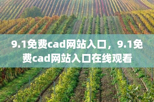 9.1免费cad网站入口，9.1免费cad网站入口在线观看