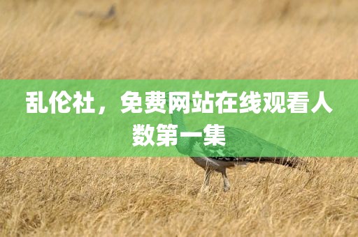乱伦社，免费网站在线观看人数第一集