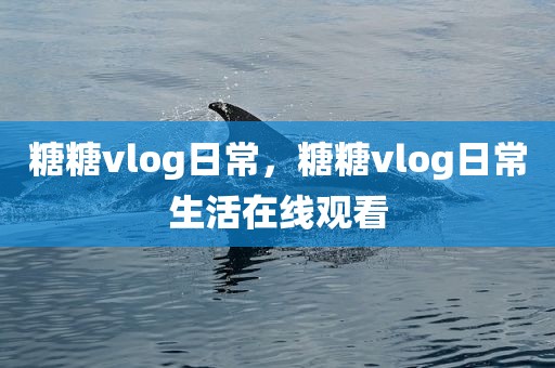 糖糖vlog日常，糖糖vlog日常生活在线观看