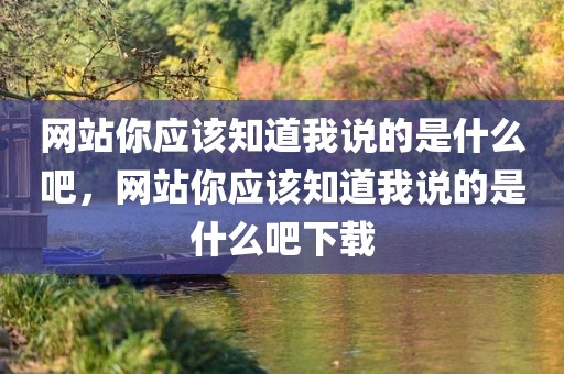 网站你应该知道我说的是什么吧，网站你应该知道我说的是什么吧下载