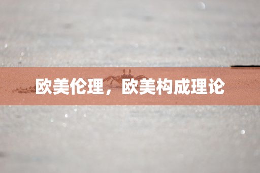 欧美伦理，欧美构成理论