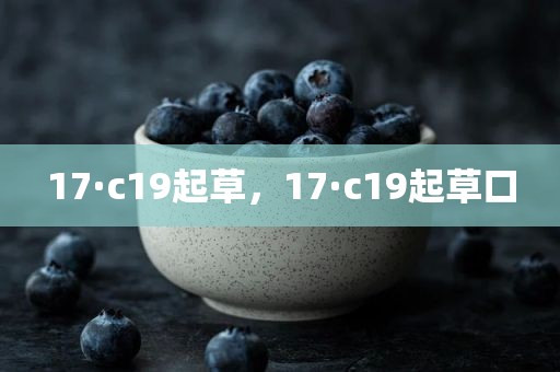 17·c19起草，17·c19起草口