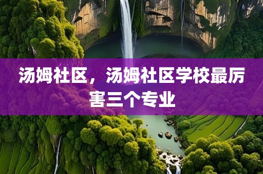 汤姆社区，汤姆社区学校最厉害三个专业