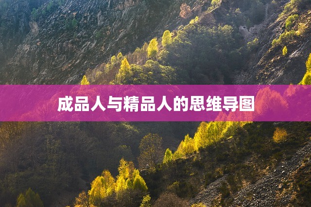 成品人与精品人的思维导图