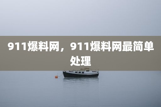 911爆料网，911爆料网最简单处理