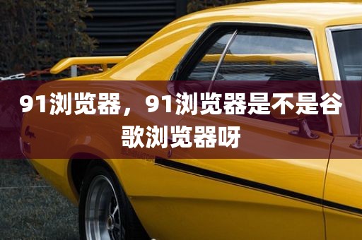 91浏览器，91浏览器是不是谷歌浏览器呀
