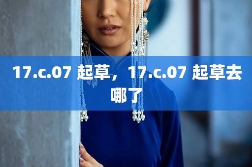 17.c.07 起草，17.c.07 起草去哪了