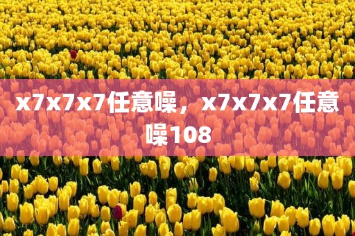 x7x7x7任意噪，x7x7x7任意噪108