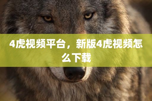 4虎视频平台，新版4虎视频怎么下载