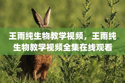 王雨纯生物教学视频，王雨纯生物教学视频全集在线观看