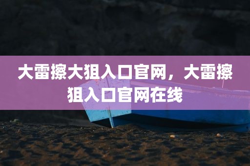大雷擦大狙入口官网，大雷擦狙入口官网在线