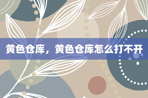 黄色仓库，黄色仓库怎么打不开